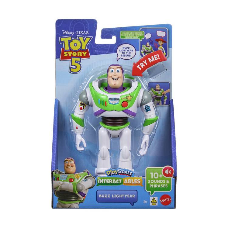 Disney Pixar Buzz Lightyear Interactables figure 7-inch, imported from the UK