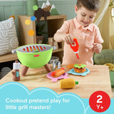 Fisher-Price Activity Grill pretend food play set 14 pieces, UK version