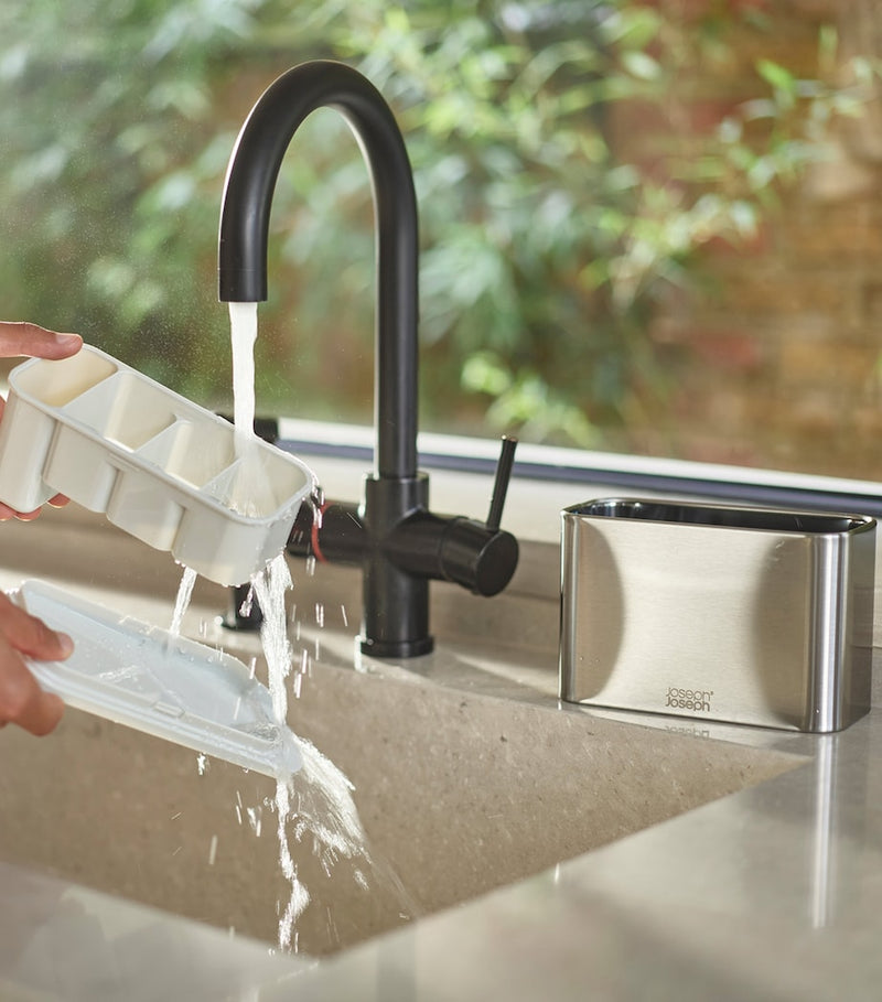 Joseph Joseph stainless steel surface cutlery drainer, UK version