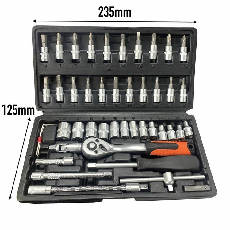 Rolson socket and bit set 46 piece metric - British product
