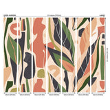 Origin Murals abstract leaf orange wall mural, UK version