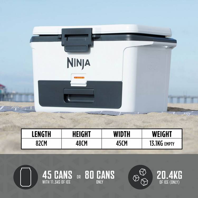 Ninja FrostVault Hard Cooler 47L White - British product