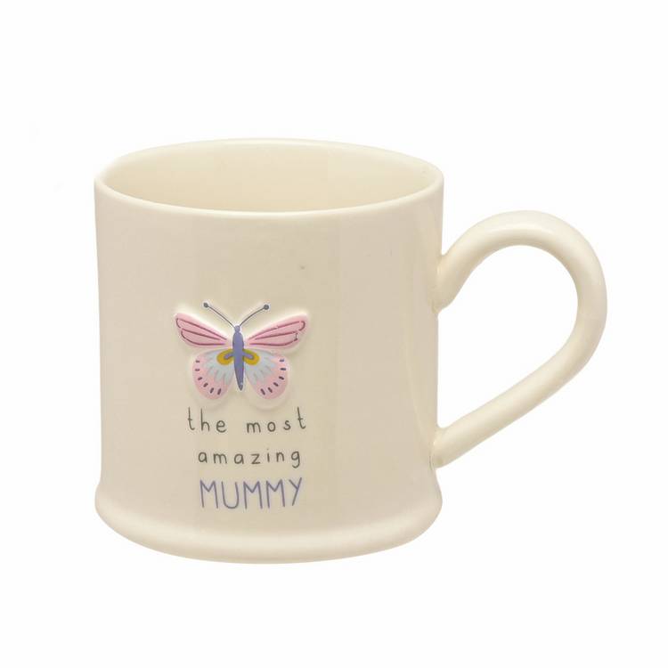 Widdop ceramic mug Mummy raised butterfly 290ml (British brand)