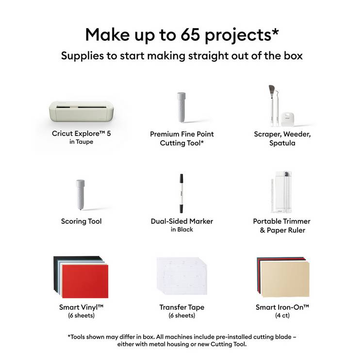 Cricut Explore 5 Essential Bundle cutting machine (British brand)