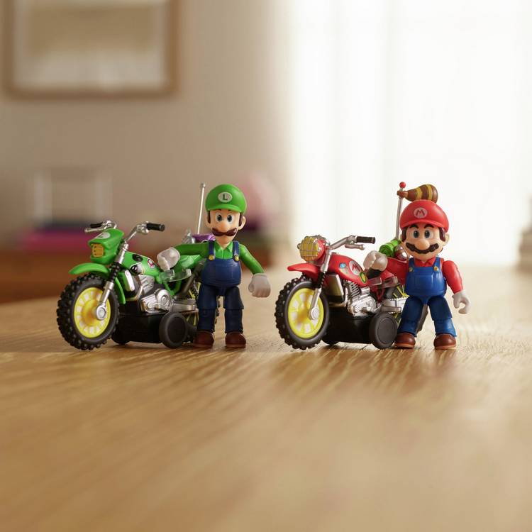 Super Mario Galaxy Movie Mario and Motorbike Playset 2.5 inch, imported from the UK