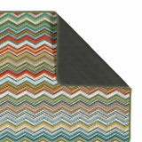 My Mat runner rug Candy Multi Green Zigzag 67x150cm, imported from the UK