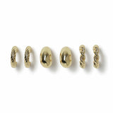 Freedom gold-tone hoop earrings medium 3 pack (British brand)