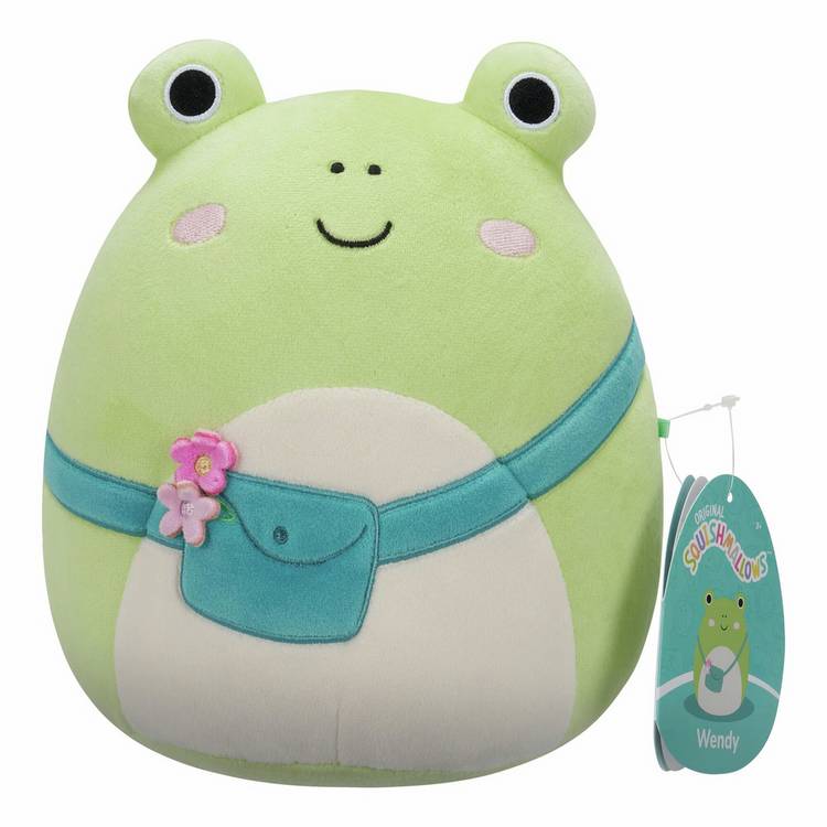 Squishmallows Wendy the Green Frog soft toy 7.5-inch (British brand)