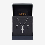 Inicio cross set in silver plating, imported from the UK