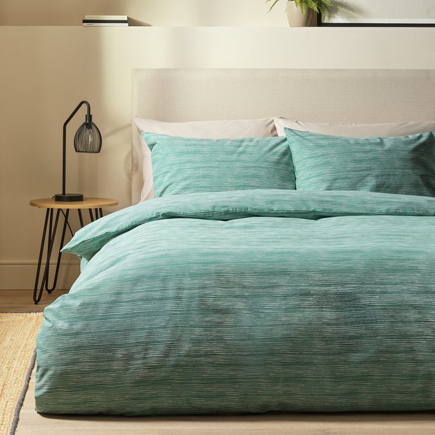 Argos Home bedding set teal stripe single - British product