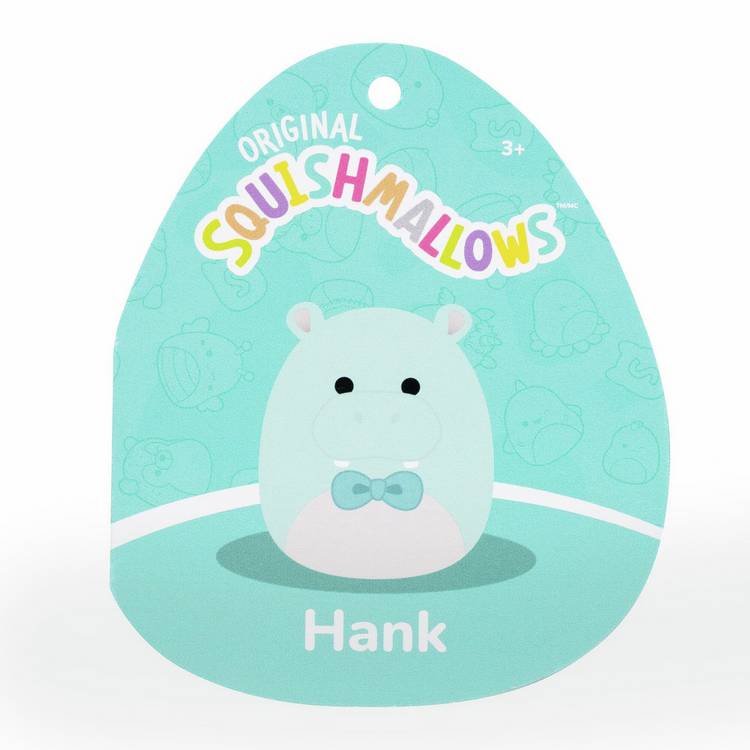 Squishmallows plush toy Hank The Teal Hippo 7.5-inch, UK version