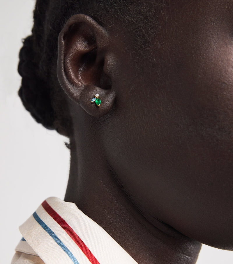 Emily P. Wheeler earrings diamonds emeralds topaz gold, imported from UK