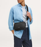Aspinal of London Leather Reporter East West Messenger Bag, UK version