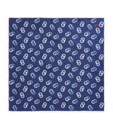 Harrods Isaia Silk Printed Pocket Square 33cm x 33cm- Buy online at McGrocer