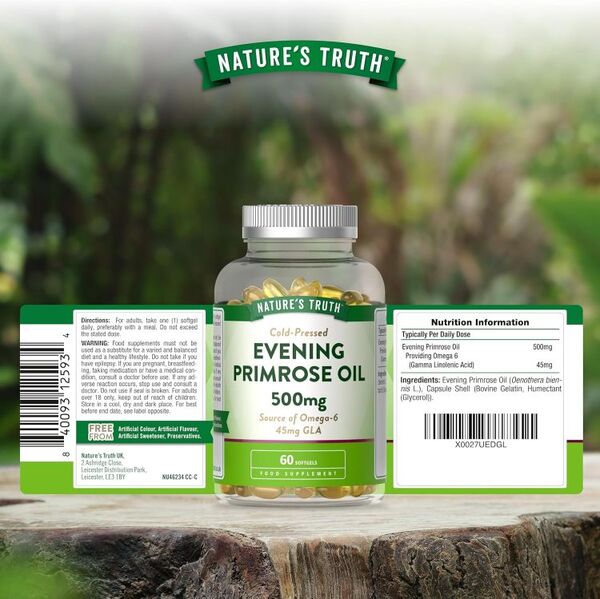 Nature's Truth evening primrose oil 500mg softgels (British brand)