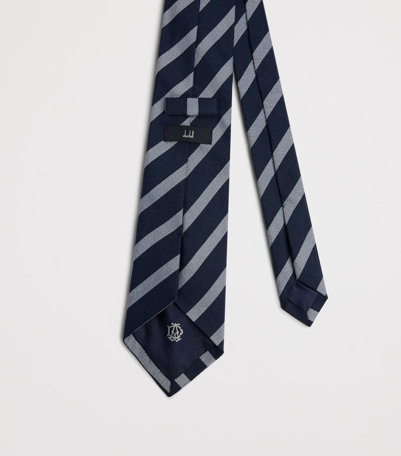 Dunhill wool-mulberry silk stripe tie, UK version