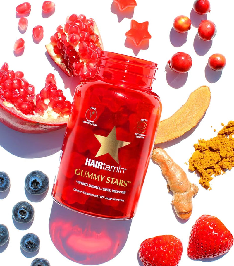 Hairtamin Gummy Stars hair supplement gummies 60 Gummies, UK version