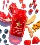 Hairtamin Gummy Stars hair supplement gummies 60 Gummies, UK version
