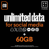 Argos VOXI 60GB 30 Day Pay As You Go SIM Card- Buy online at McGrocer