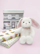 Next Babyblooms Personalised Baby Bunny Soft Toy and Muslin Wrap Gift Set- Buy online at McGrocer