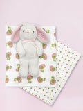 Babyblooms personalised bunny gift set with muslin wraps, imported from the UK
