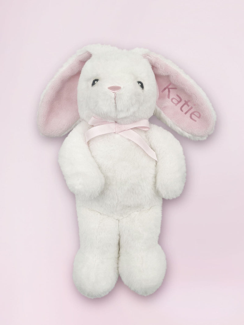 Babyblooms personalised bunny gift set with muslin wraps, imported from the UK
