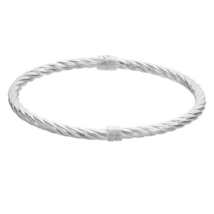 Revere sterling silver hinged twist bangle, UK version