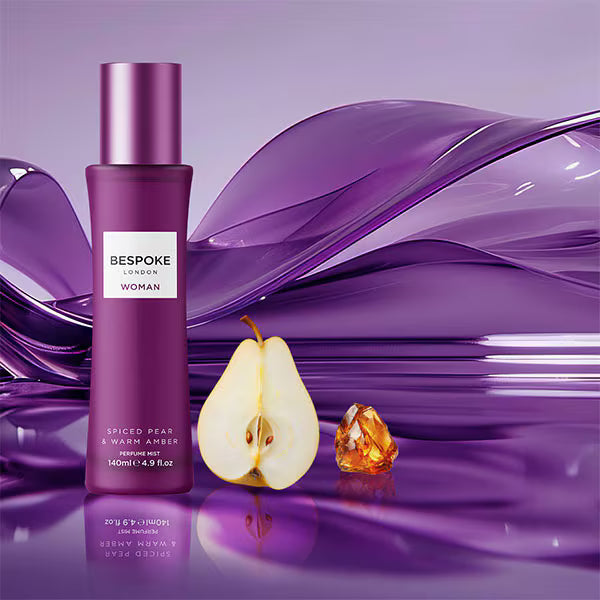 Bespoke Woman Spiced Pear Warm Amber Perfume Mist 140ml - British product