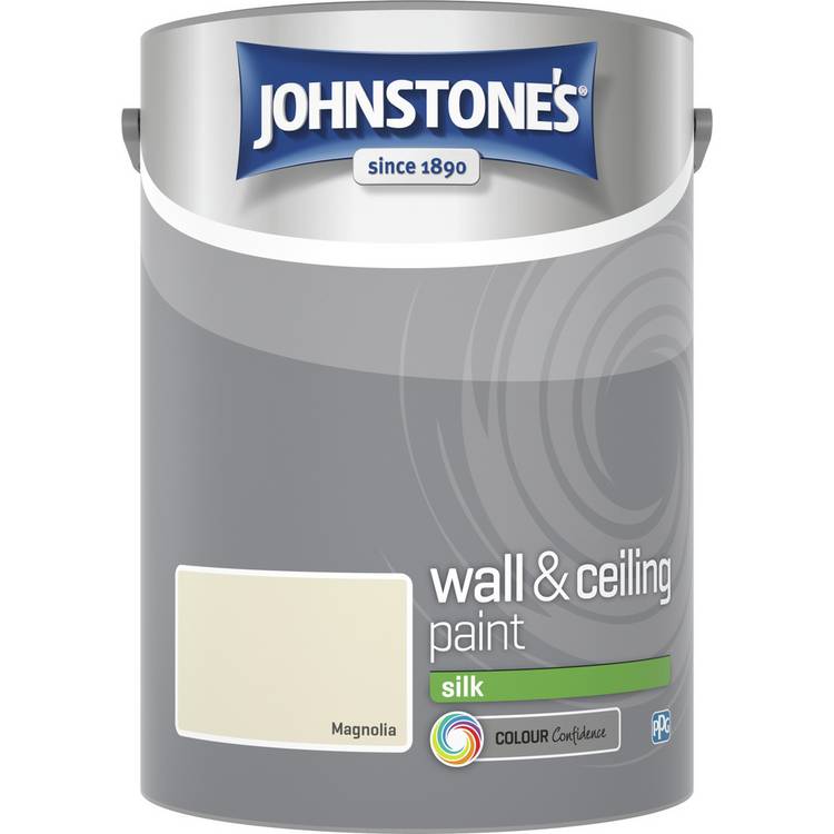 Johnstone's wall and ceiling silk paint magnolia 5L, imported from the UK