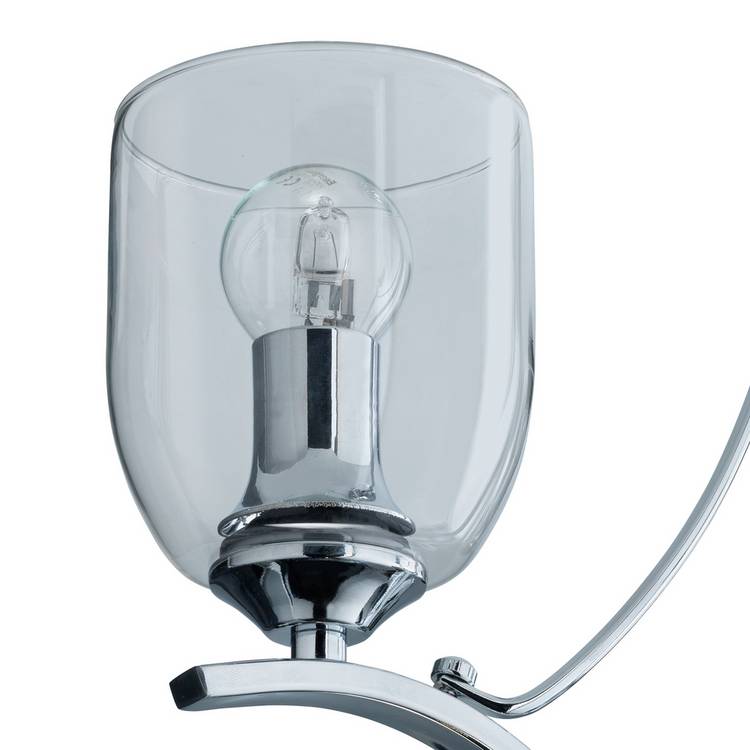 Argos Home 3-light chrome ceiling fitting with glass shades, UK version