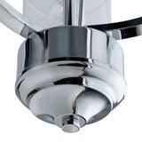 Argos Home 3-light chrome ceiling fitting with glass shades, UK version