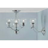 Argos Home 3-light chrome ceiling fitting with glass shades, UK version