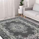Argos Homemaker Traditional Bukhura Grey Cut Pile Rug - 120x160cm- Buy online at McGrocer