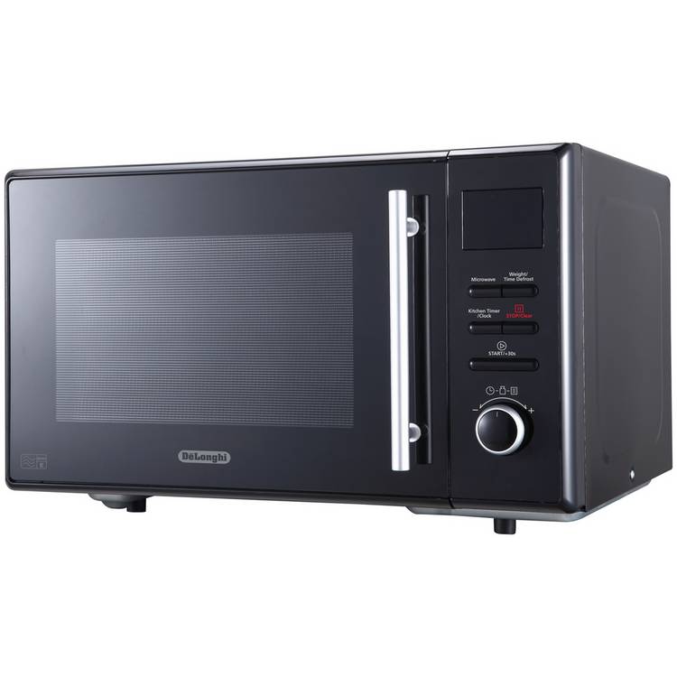 De'Longhi black microwave 900W 25L (British brand)
