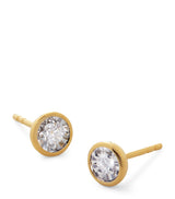 Harrods Monica Vinader Gold Vermeil and Diamond Essentials Solitaire Stud Earrings- Buy online at McGrocer