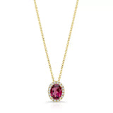 Costco UK Costco Oval Cut Garnet 0.13ctw Diamond Pendant 14ct Yellow Gold- Buy online at McGrocer
