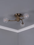 Dar Lighting Seattle brass flush ceiling light 42cm (British brand)