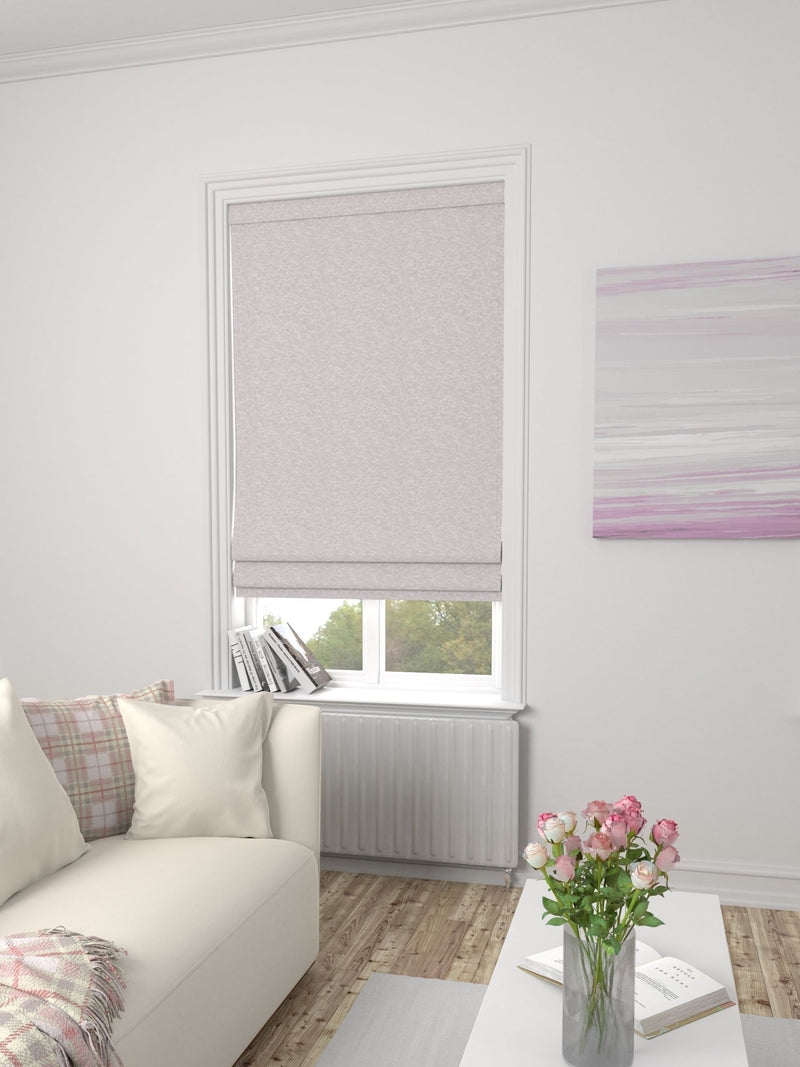 Pink Noah Roman blind in 100% polyester, imported from the UK