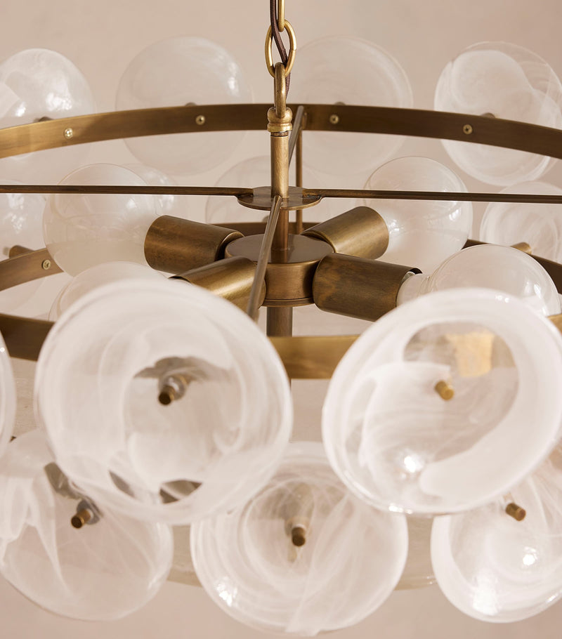 Soho Home Lorenzo chandelier pressed glass antique brass (British brand)