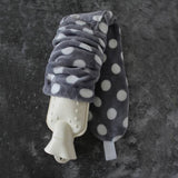 YUYU body hot water bottle in grey polka - British product