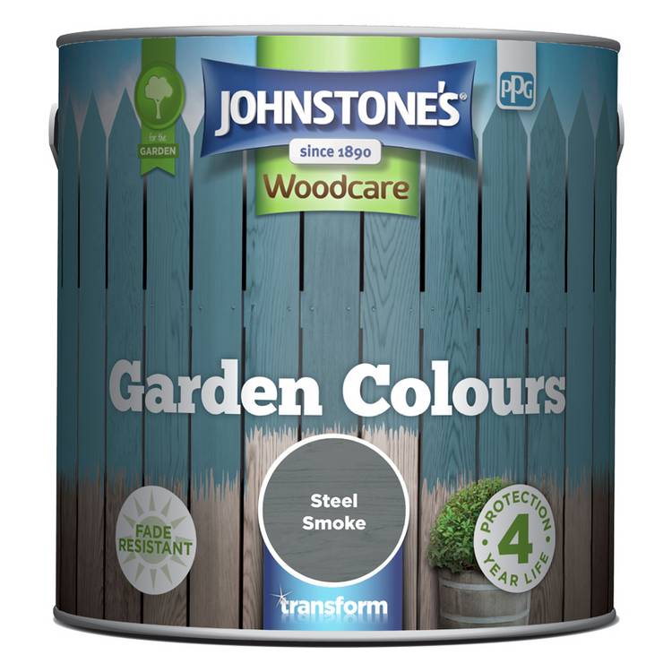 Johnstone's Garden Colours Paint Steel Smoke 2.5L (British brand)