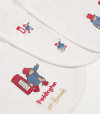 Harrods embroidered Paddington baby bibs set of 3, imported from the UK