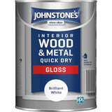 Argos Johnstone's Wood & Metal Gloss Paint - Brilliant White 1.25L- Buy online at McGrocer