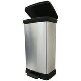 Curver silver pedal bin 50L, UK version