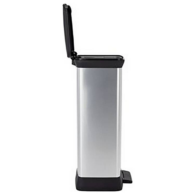 Curver silver pedal bin 50L, UK version