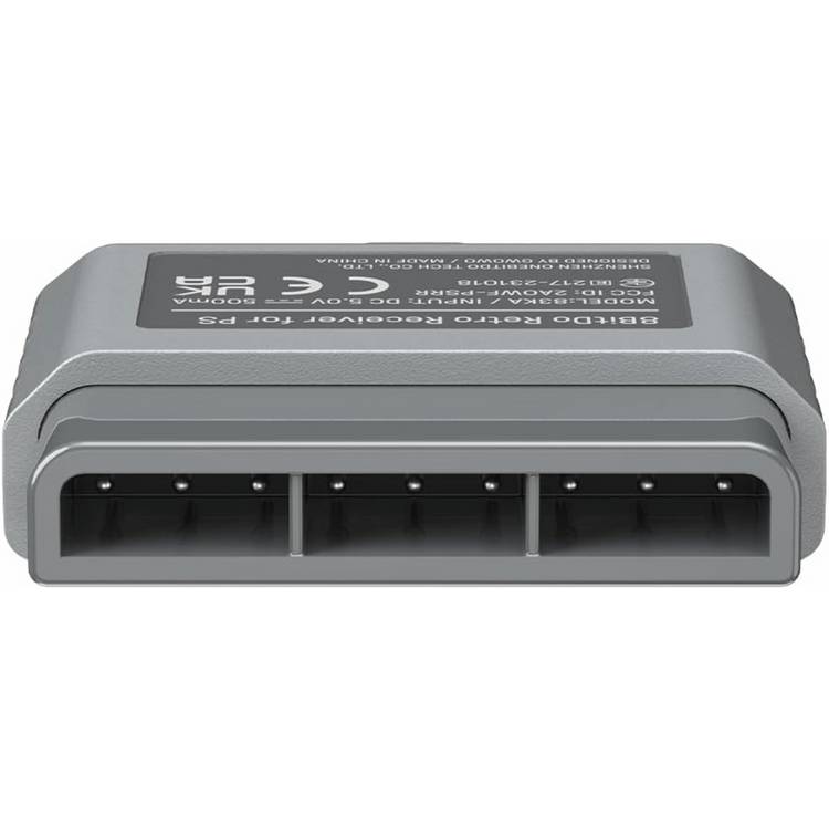 8BitDo Retro Receiver for PS1 and PS2 compact adapter - British product