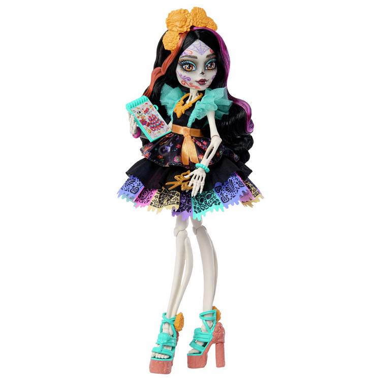 Monster High Skelita Calaveras doll with pet and accessories, imported from the UK