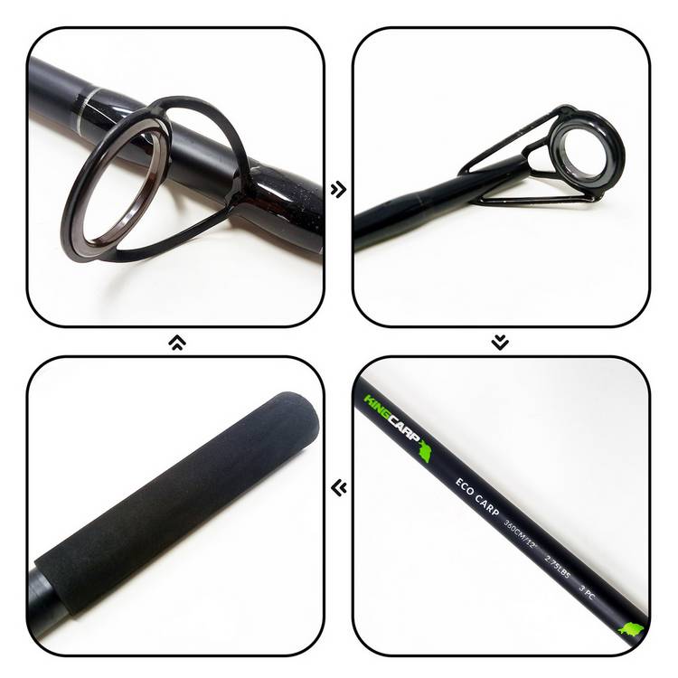 Kingcarp 12ft 2 rod carp fishing set with shelter - British product
