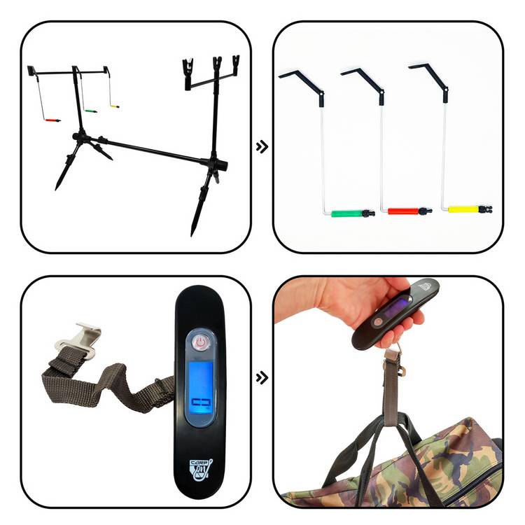 Kingcarp 12ft 2 rod carp fishing set with shelter - British product