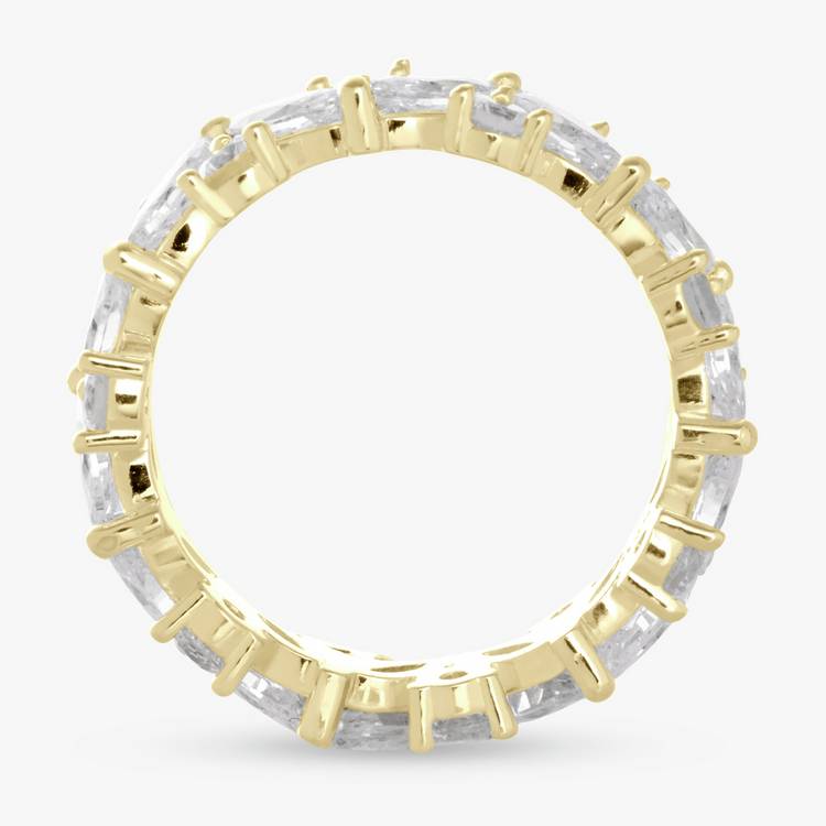 Revere gold plated marquise eternity ring large (British brand)